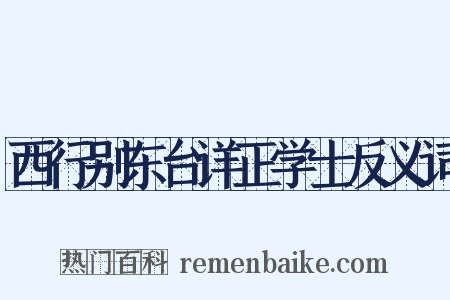 西行别东台详正学士反义词是什么意思的图片